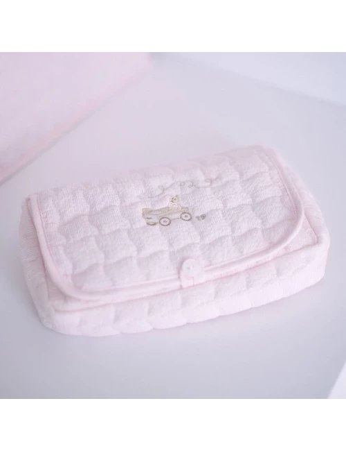 Housse lingettes de voyage - Pink Garden Party