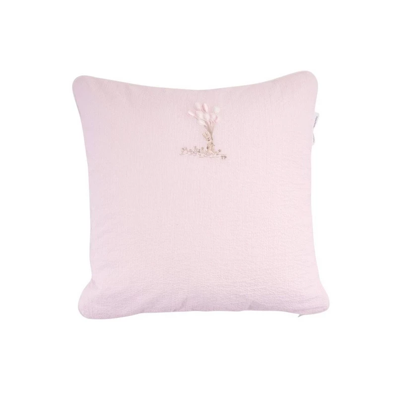 Coussin brodé - Pink Garden Party (40x40)