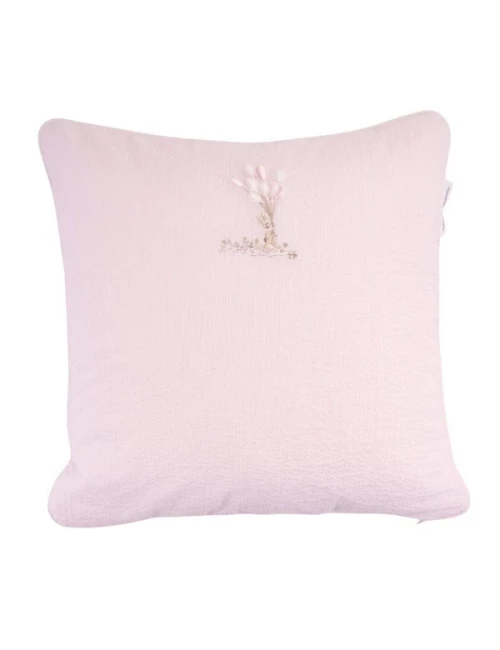 Coussin brodé - Pink Garden Party (40x40)