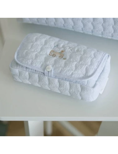 Housse lingettes de voyage - Blue Garden Party