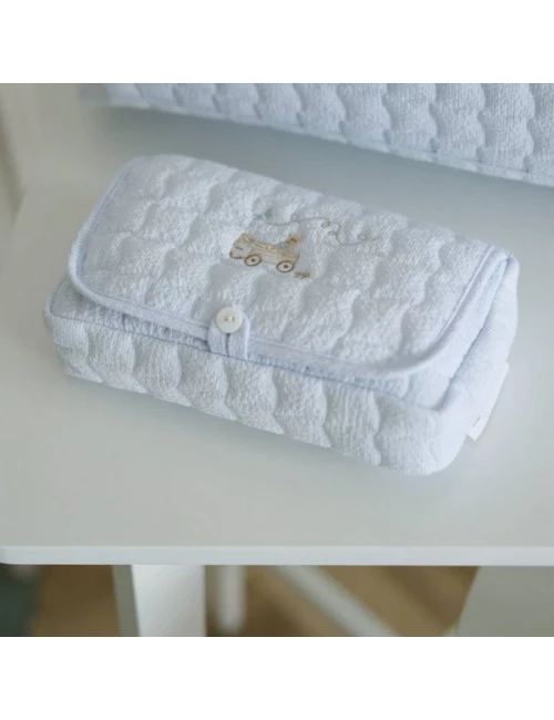 Housse lingettes de voyage - Blue Garden Party