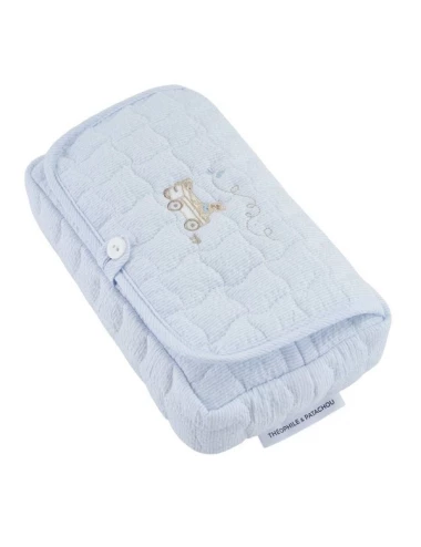 Housse lingettes de voyage - Blue Garden Party