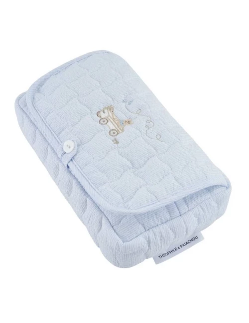 Housse lingettes de voyage - Blue Garden Party