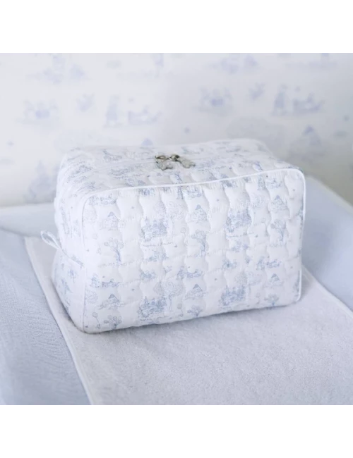 Trousse de toilette rectangle - Blue Garden Party