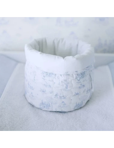 Panier de soins rond - Blue Garden Party