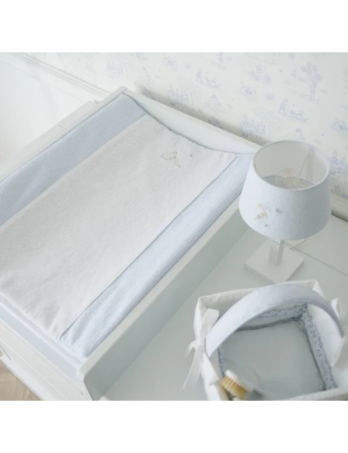 Housse matelas à langer - Blue Garden Party (52x66)