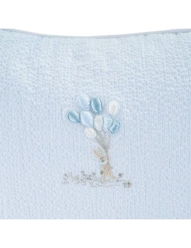 Coussin brodé - Blue Garden Party (40x40)