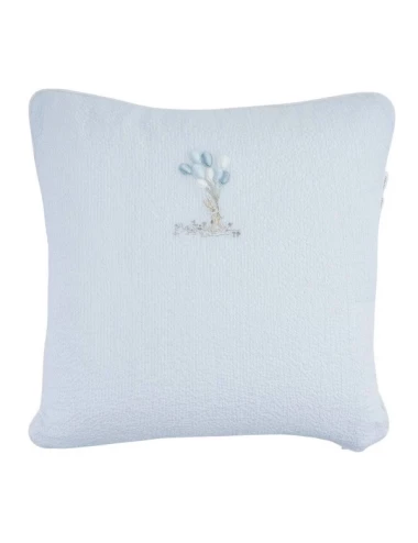 Coussin brodé - Blue Garden Party (40x40)