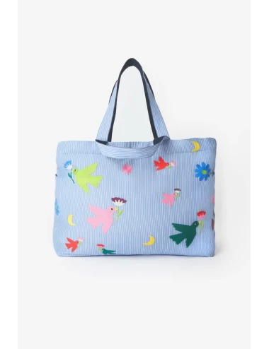 Sac à langer - Brodé oiseaux