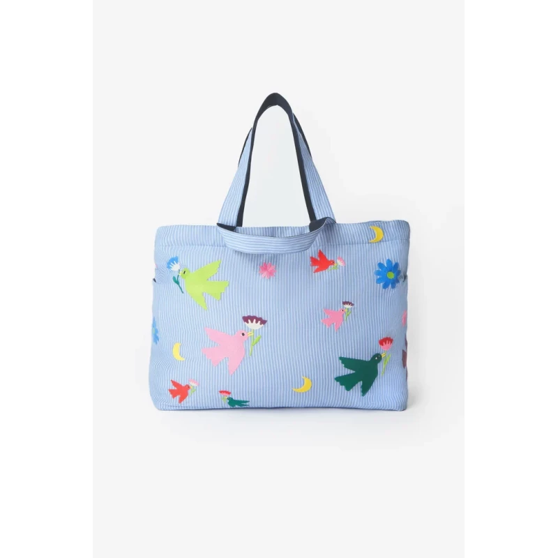 Sac à langer - Brodé oiseaux