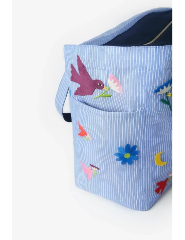 Sac à langer - Brodé oiseaux