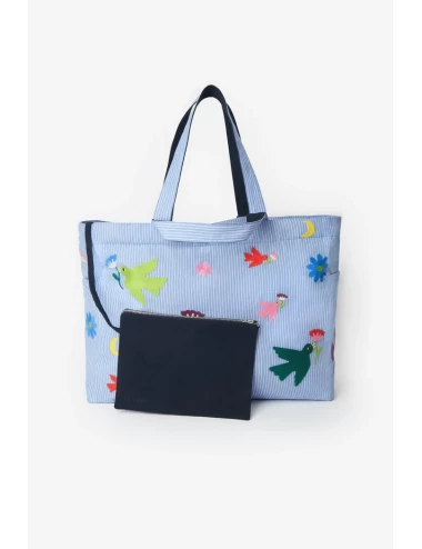 Sac à langer - Brodé oiseaux