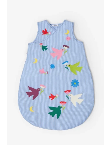 Gigoteuse - Broderie oiseaux (0-6mois)