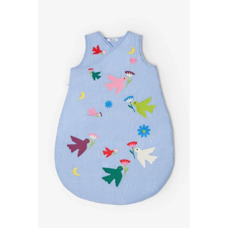 Gigoteuse - Broderie oiseaux (0-6mois)