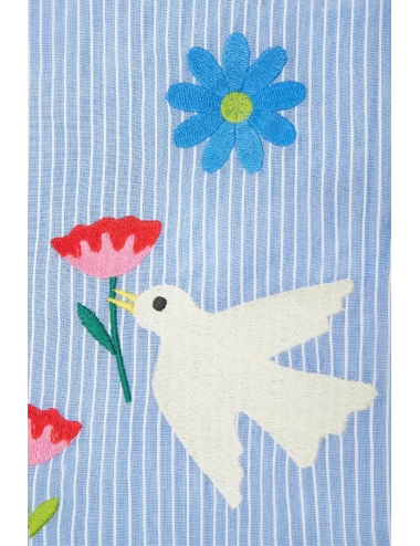 Gigoteuse - Broderie oiseaux (6-18mois)