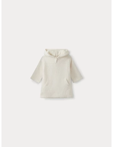Burnous en cachemire - Blanc lait