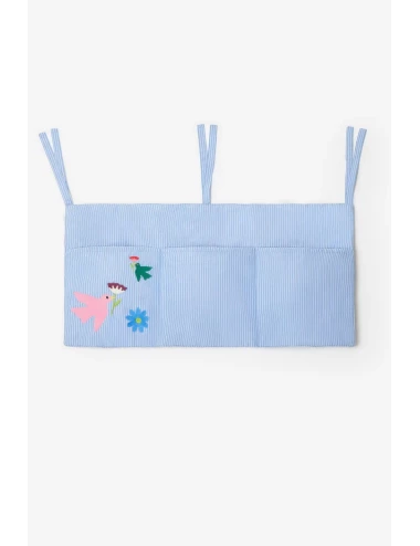 Pochette de lit - Broderie oiseaux