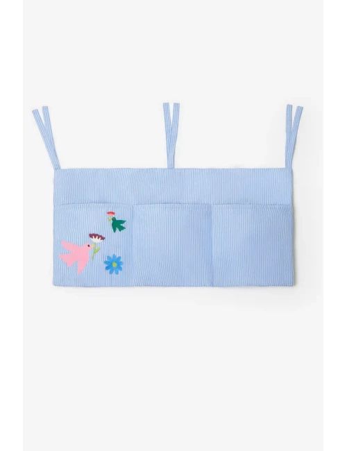 Pochette de lit - Broderie oiseaux