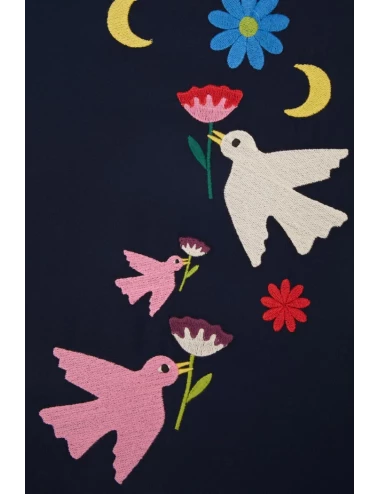 Cadre brodé - Oiseaux