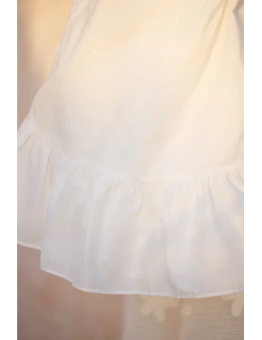 Robe de Baptême - Détails dentelle & volants