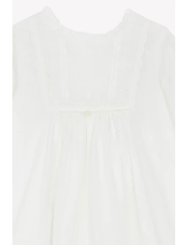 Robe de Baptême - Détails dentelle & volants