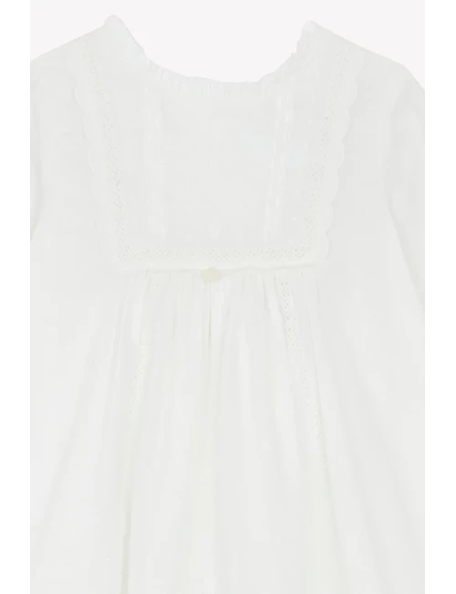 Robe de Baptême - Détails dentelle & volants
