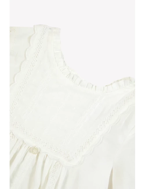 Robe de Baptême - Détails dentelle & volants
