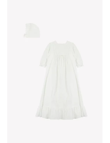 Robe de Baptême - Détails dentelle & volants