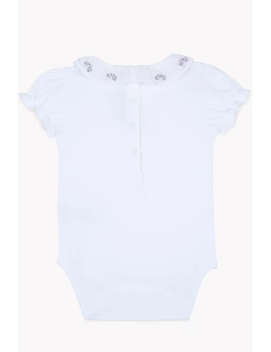 Body- Blanc broderie lilas