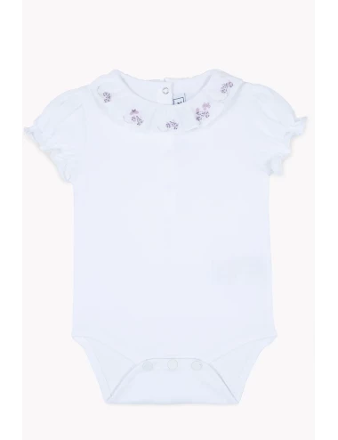 Body- Blanc broderie lilas
