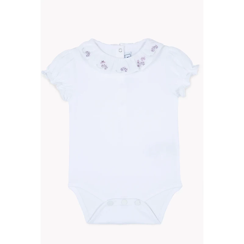 Body- Blanc broderie lilas