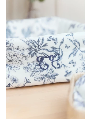 Panière - Toile de Jouy