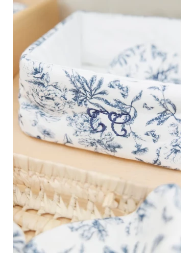 Panière - Toile de Jouy