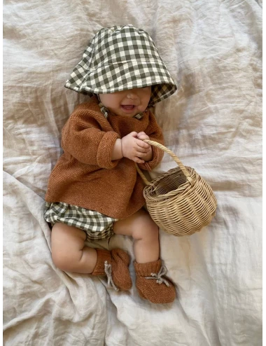 Bob - Olive Gingham Bucket