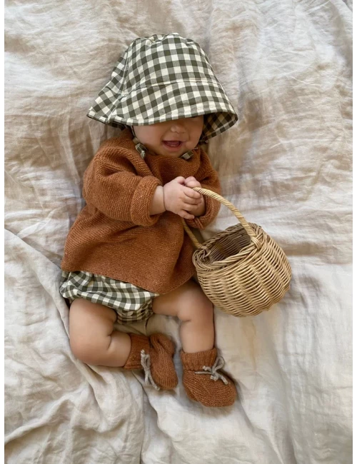 Bob - Olive Gingham Bucket