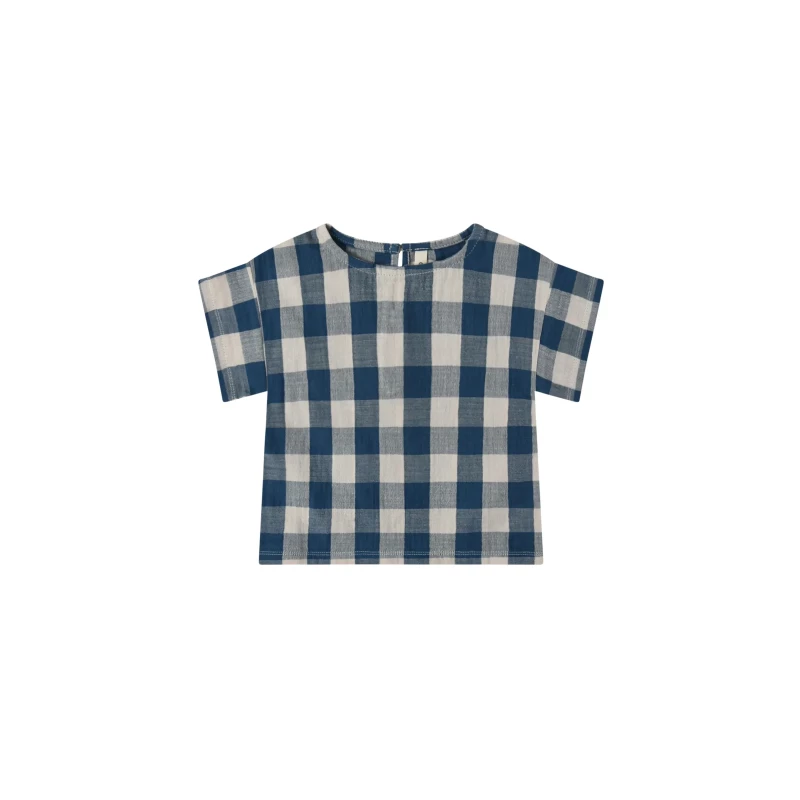 T-Shirt - Pottery Blue Gingham