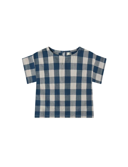 T-Shirt - Pottery Blue Gingham