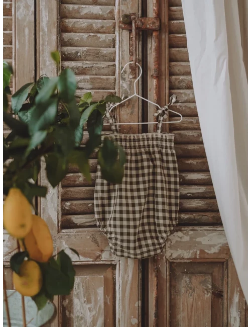 Combinaison vichy - Olive Gingham