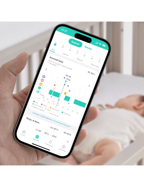Cubo Ai Smart Baby Monitor 3 + Kit support de sol