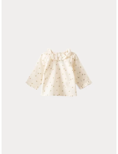 Blouse en voile imprimé bébé or