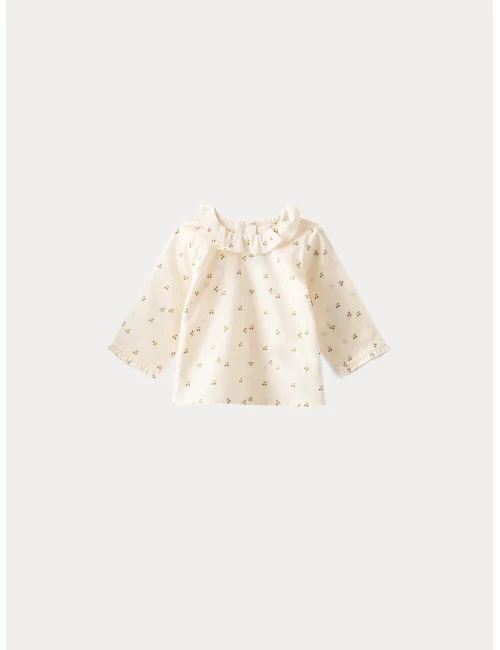 Blouse en voile imprimé bébé or