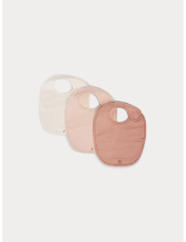 Lot de 3 bavoirs en coton bébé