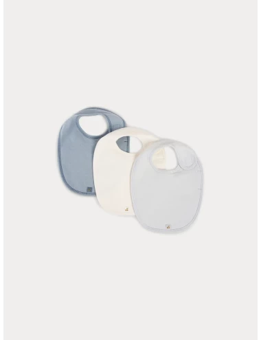 Lot de 3 bavoirs en coton bébé