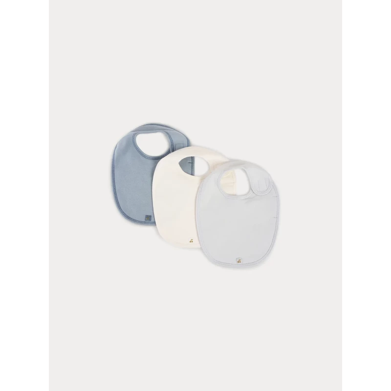 Lot de 3 bavoirs en coton bébé