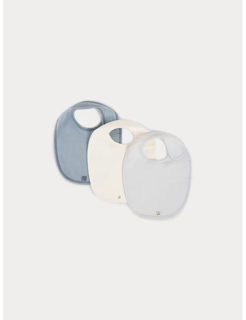 Lot de 3 bavoirs en coton bébé