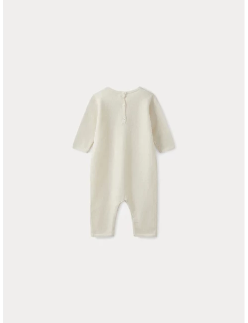 Combinaison cachemire bébé blanc lait