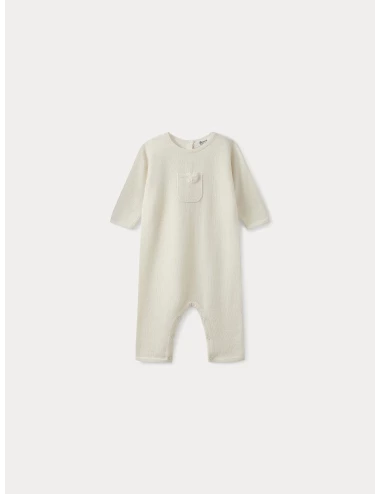 Combinaison cachemire bébé blanc lait
