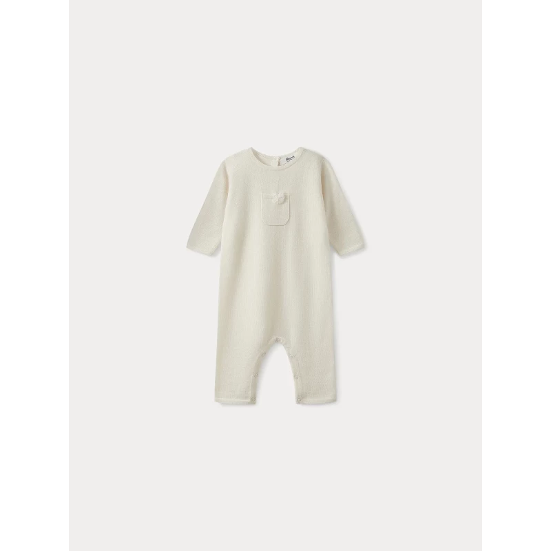 Combinaison cachemire bébé blanc lait