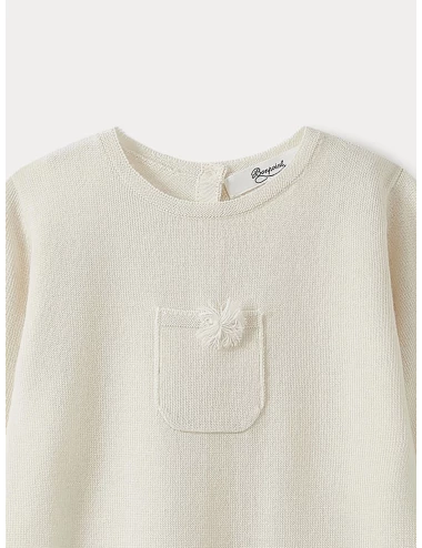 Combinaison cachemire bébé blanc lait