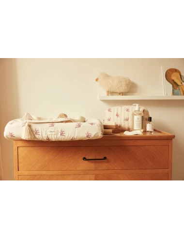 Housse de matelas à langer - Bruyère bois de rose
